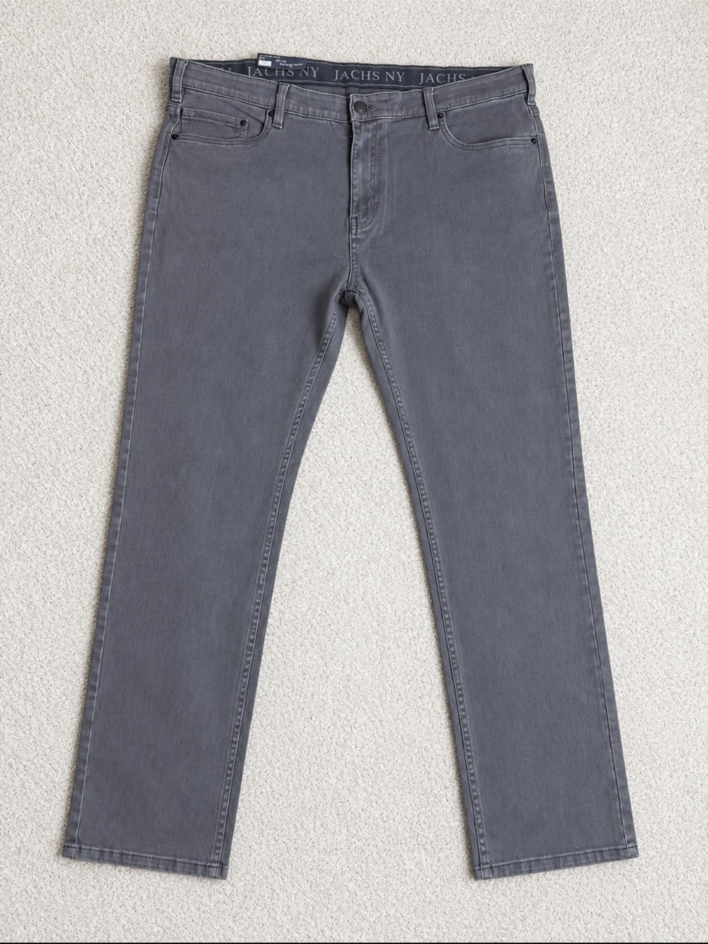 Jachs Men's Charcoal Straight-Leg Jeans
